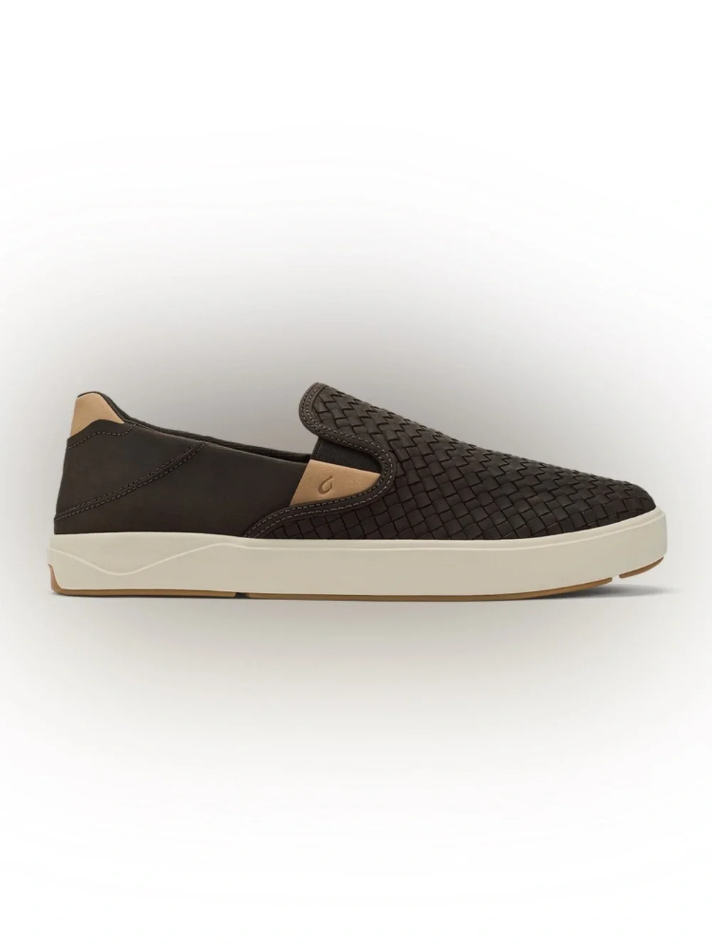 OluKai Lae‘ahi Lauhala Woven Leather Shoes Dark Java Mens Size 14 EUR 47